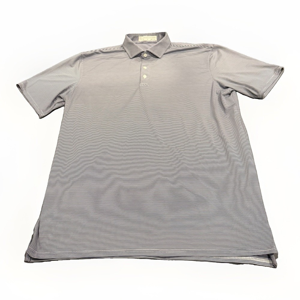 Holderness & Bourne Polo Shirt Mens XL Extra Large Blue Striped